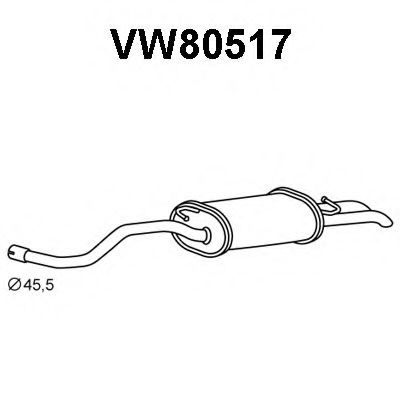 VENEPORTE VW80517 Глушитель выхлопных газов конечный 