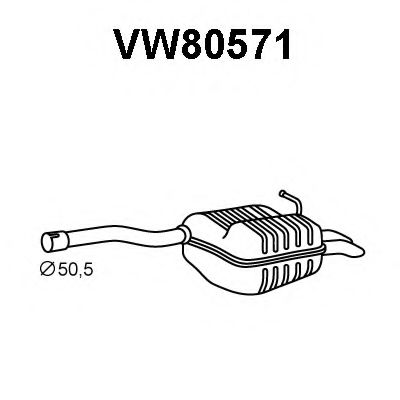 VENEPORTE VW80571 Глушитель выхлопных газов конечный для VOLKSWAGEN JETTA VI (Фольксваген Джетта 6) VENEPORTE VW80571 Глушитель выхлопных газов конечный для VOLKSWAGEN JETTA VI (Фольксваген Джетта 6)