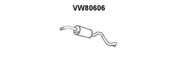 VENEPORTE VW80606 Средний глушитель выхлопных газов для VOLKSWAGEN T4 MULTIVAN (Фольксваген Т4 мултиvан) VENEPORTE VW80606 Средний глушитель выхлопных газов для VOLKSWAGEN T4 MULTIVAN (Фольксваген Т4 мултиvан)
