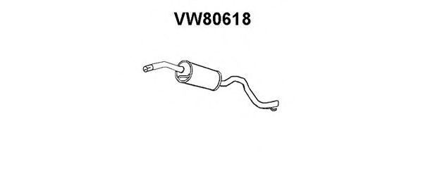VENEPORTE VW80618 Средний глушитель выхлопных газов для VOLKSWAGEN T4 MULTIVAN (Фольксваген Т4 мултиvан) VENEPORTE VW80618 Средний глушитель выхлопных газов для VOLKSWAGEN T4 MULTIVAN (Фольксваген Т4 мултиvан)