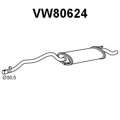 VENEPORTE VW80624 Глушитель выхлопных газов конечный для VOLKSWAGEN T4 MULTIVAN (Фольксваген Т4 мултиvан) VENEPORTE VW80624 Глушитель выхлопных газов конечный для VOLKSWAGEN T4 MULTIVAN (Фольксваген Т4 мултиvан)