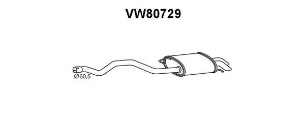 VENEPORTE VW80729 Глушитель выхлопных газов конечный 