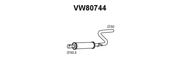 VENEPORTE VW80744 Предглушитель выхлопных газов 