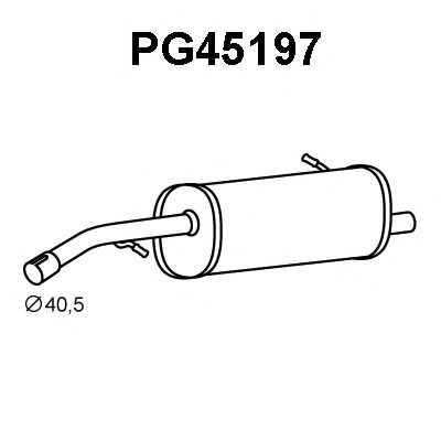 VENEPORTE PG45197 Глушитель выхлопных газов конечный для PEUGEOT 207 (Пежо 207) VENEPORTE PG45197 Глушитель выхлопных газов конечный для PEUGEOT 207 (Пежо 207)