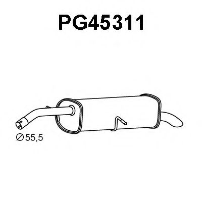 VENEPORTE PG45311 Глушитель выхлопных газов конечный 