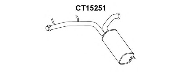 VENEPORTE CT15251 Глушитель выхлопных газов конечный для CITROëN (Cитроëн) VENEPORTE CT15251 Глушитель выхлопных газов конечный для CITROëN (Cитроëн)