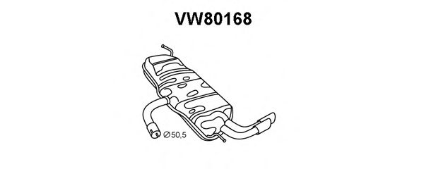 VENEPORTE VW80168 Глушитель выхлопных газов конечный 