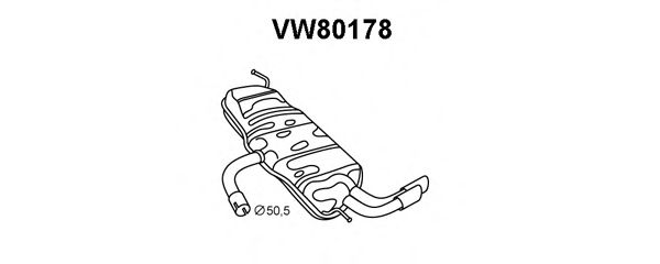 VENEPORTE VW80178 Глушитель выхлопных газов конечный 