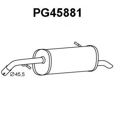 VENEPORTE PG45881 Глушитель выхлопных газов конечный для PEUGEOT 208 (Пежо 208) VENEPORTE PG45881 Глушитель выхлопных газов конечный для PEUGEOT 208 (Пежо 208)