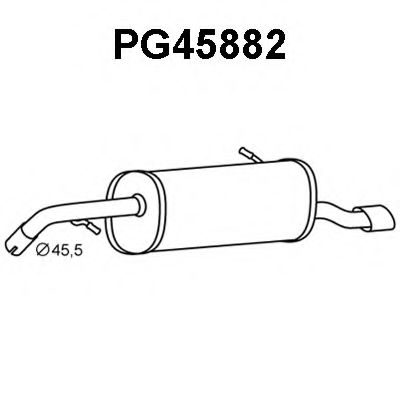 VENEPORTE PG45882 Глушитель выхлопных газов конечный для PEUGEOT 208 (Пежо 208) VENEPORTE PG45882 Глушитель выхлопных газов конечный для PEUGEOT 208 (Пежо 208)