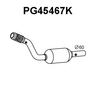 VENEPORTE PG45467K Катализатор для PEUGEOT 206 CC (Пежо 206 сс) VENEPORTE PG45467K Катализатор для PEUGEOT 206 CC (Пежо 206 сс)