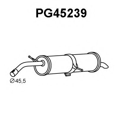 VENEPORTE PG45239 Глушитель выхлопных газов конечный 