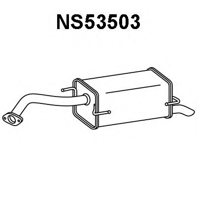 VENEPORTE NS53503 Глушитель выхлопных газов конечный для NISSAN TIIDA (Ниссан Т2да) VENEPORTE NS53503 Глушитель выхлопных газов конечный для NISSAN TIIDA (Ниссан Т2да)