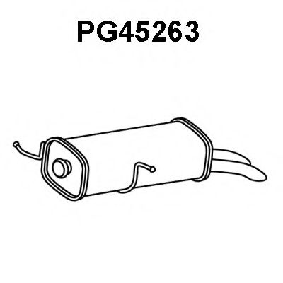VENEPORTE PG45263 Глушитель выхлопных газов конечный для PEUGEOT 308 CC (Пежо 308 сс) VENEPORTE PG45263 Глушитель выхлопных газов конечный для PEUGEOT 308 CC (Пежо 308 сс)