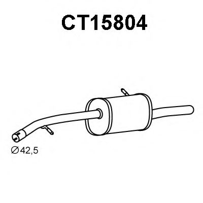 VENEPORTE CT15804 Глушитель выхлопных газов конечный для CITROËN DS3 (CитроËн Дс3) VENEPORTE CT15804 Глушитель выхлопных газов конечный для CITROËN DS3 (CитроËн Дс3)