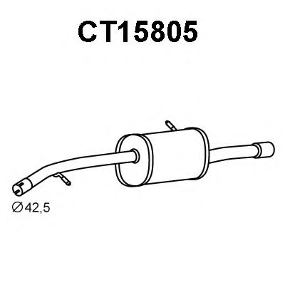 VENEPORTE CT15805 Глушитель выхлопных газов конечный для CITROËN DS3 (CитроËн Дс3) VENEPORTE CT15805 Глушитель выхлопных газов конечный для CITROËN DS3 (CитроËн Дс3)