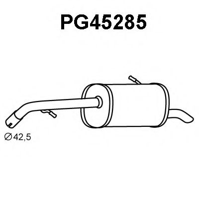 VENEPORTE PG45285 Глушитель выхлопных газов конечный для PEUGEOT 208 (Пежо 208) VENEPORTE PG45285 Глушитель выхлопных газов конечный для PEUGEOT 208 (Пежо 208)