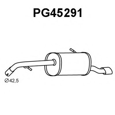 VENEPORTE PG45291 Глушитель выхлопных газов конечный для PEUGEOT 208 (Пежо 208) VENEPORTE PG45291 Глушитель выхлопных газов конечный для PEUGEOT 208 (Пежо 208)