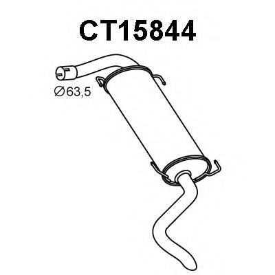 VENEPORTE CT15844 Глушитель выхлопных газов конечный для CITROëN (Cитроëн) VENEPORTE CT15844 Глушитель выхлопных газов конечный для CITROëN (Cитроëн)