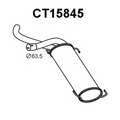 VENEPORTE CT15845 Глушитель выхлопных газов конечный для CITROëN (Cитроëн) VENEPORTE CT15845 Глушитель выхлопных газов конечный для CITROëN (Cитроëн)