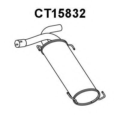 VENEPORTE CT15832 Глушитель выхлопных газов конечный для CITROëN (Cитроëн) VENEPORTE CT15832 Глушитель выхлопных газов конечный для CITROëN (Cитроëн)