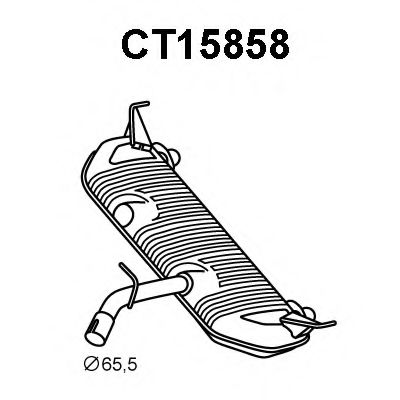 VENEPORTE CT15858 Глушитель выхлопных газов конечный для CITROëN (Cитроëн) VENEPORTE CT15858 Глушитель выхлопных газов конечный для CITROëN (Cитроëн)