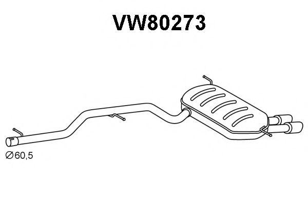 VENEPORTE VW80273 Глушитель выхлопных газов конечный 
