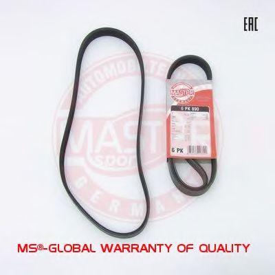 MASTER-SPORT 6PK890-PCS-MS Поликлиновой ремень для AUDI 90 (Ауди 90) MASTER-SPORT 6PK890-PCS-MS Поликлиновой ремень для AUDI 90 (Ауди 90)