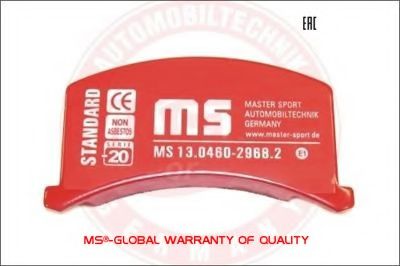 MASTER-SPORT 13-0460-2968-SET4-MS Тормозные колодки для ZAZ (Заз) MASTER-SPORT 13-0460-2968-SET4-MS Тормозные колодки для ZAZ (Заз)