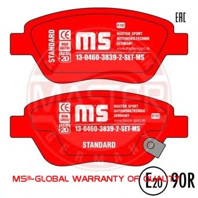 MASTER-SPORT 13046038392-SET-MS Тормозные колодки для OPEL ADAM (Опель Адам) MASTER-SPORT 13046038392-SET-MS Тормозные колодки для OPEL ADAM (Опель Адам)