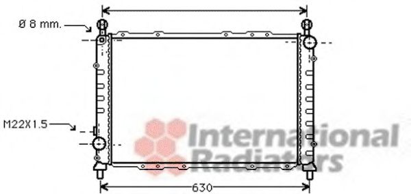VAN WEZEL 01002055 Радиатор, охлаждение двигателя 