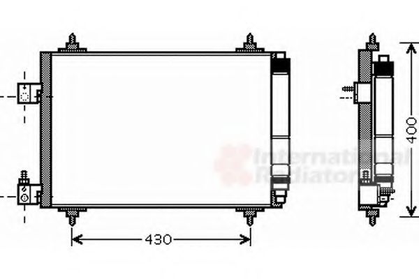 VAN WEZEL 40005286 Конденсатор, кондиционер для CITROëN (Cитроëн) VAN WEZEL 40005286 Конденсатор, кондиционер для CITROëN (Cитроëн)