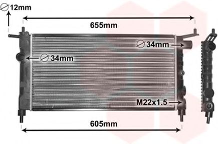 VAN WEZEL 37002183 Радиатор, охлаждение двигателя для OPEL (Опель) VAN WEZEL 37002183 Радиатор, охлаждение двигателя для OPEL (Опель)