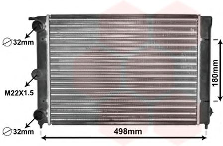 VAN WEZEL 58002039 Радиатор, охлаждение двигателя для VOLKSWAGEN JETTA (Фольксваген Жэтта) VAN WEZEL 58002039 Радиатор, охлаждение двигателя для VOLKSWAGEN JETTA (Фольксваген Жэтта)