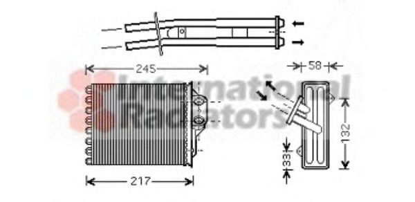 VAN WEZEL 17006304 Теплообменник, отопление салона для FIAT 500 C (Фиат 500 c) VAN WEZEL 17006304 Теплообменник, отопление салона для FIAT 500 C (Фиат 500 c)