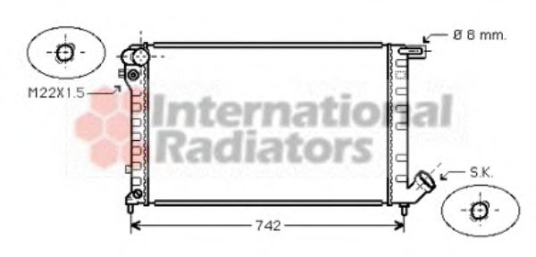 VAN WEZEL 09002137 Радиатор, охлаждение двигателя 