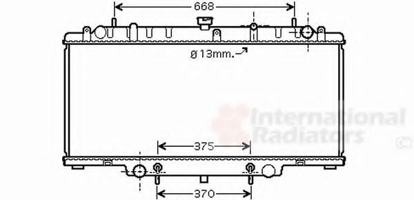 VAN WEZEL 13002264 Радиатор, охлаждение двигателя для NISSAN (Ниссан) VAN WEZEL 13002264 Радиатор, охлаждение двигателя для NISSAN (Ниссан)