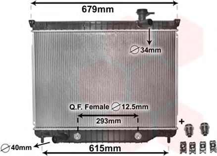 VAN WEZEL 08002040 Радиатор, охлаждение двигателя 