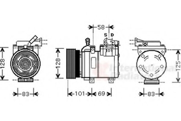 VAN WEZEL 8200K159 Компрессор, кондиционер для HYUNDAI GETZ (Хендай Гэтз) VAN WEZEL 8200K159 Компрессор, кондиционер для HYUNDAI GETZ (Хендай Гэтз)