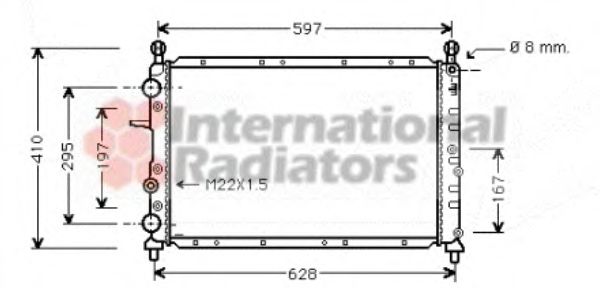 VAN WEZEL 17002099 Радиатор, охлаждение двигателя 