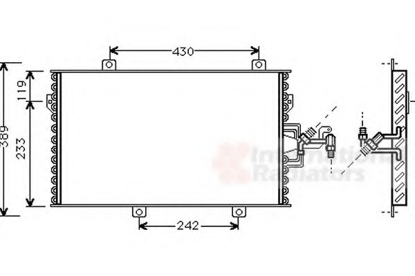 VAN WEZEL 17005153 Конденсатор, кондиционер для FIAT TEMPRA (Фиат Тэмпра) VAN WEZEL 17005153 Конденсатор, кондиционер для FIAT TEMPRA (Фиат Тэмпра)
