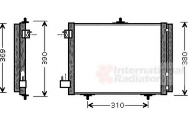 VAN WEZEL 40005295 Конденсатор, кондиционер для PEUGEOT (Пежо) VAN WEZEL 40005295 Конденсатор, кондиционер для PEUGEOT (Пежо)
