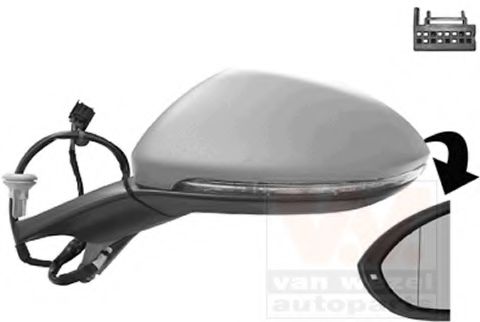 VAN WEZEL 5766807 Наружное зеркало для VOLKSWAGEN GOLF VII (Фольксваген Гольф 7) VAN WEZEL 5766807 Наружное зеркало для VOLKSWAGEN GOLF VII (Фольксваген Гольф 7)