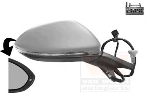 VAN WEZEL 5766808 Наружное зеркало для VOLKSWAGEN GOLF VII (Фольксваген Гольф 7) VAN WEZEL 5766808 Наружное зеркало для VOLKSWAGEN GOLF VII (Фольксваген Гольф 7)
