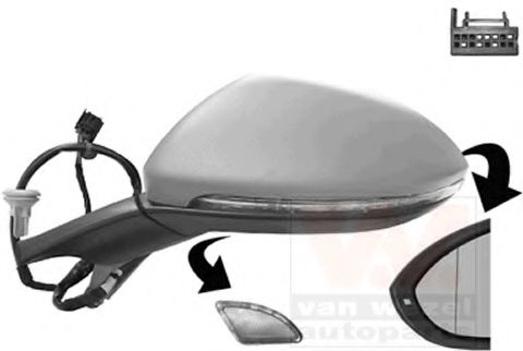 VAN WEZEL 5766827 Наружное зеркало для VOLKSWAGEN GOLF VII (Фольксваген Гольф 7) VAN WEZEL 5766827 Наружное зеркало для VOLKSWAGEN GOLF VII (Фольксваген Гольф 7)