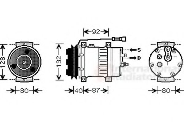 VAN WEZEL 7700K044 Компрессор, кондиционер для JAGUAR VANDEN PLAS (Ягуар Vандэн плас) VAN WEZEL 7700K044 Компрессор, кондиционер для JAGUAR VANDEN PLAS (Ягуар Vандэн плас)
