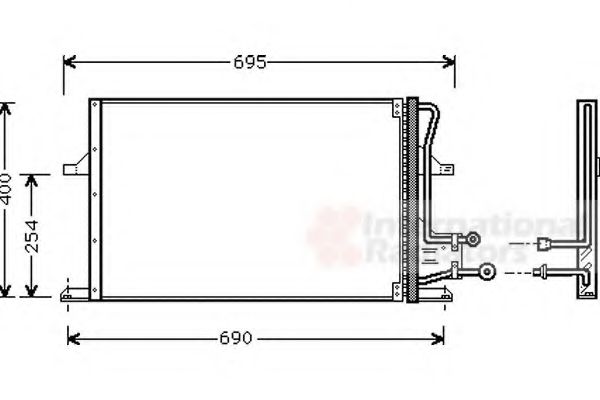 VAN WEZEL 18005227 Конденсатор, кондиционер для FORD MONDEO (Форд Мондэо) VAN WEZEL 18005227 Конденсатор, кондиционер для FORD MONDEO (Форд Мондэо)