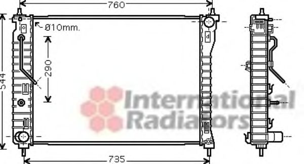 VAN WEZEL 37002434 Радиатор, охлаждение двигателя для CHEVROLET CAPTIVA (Шевроле Каптива) VAN WEZEL 37002434 Радиатор, охлаждение двигателя для CHEVROLET CAPTIVA (Шевроле Каптива)
