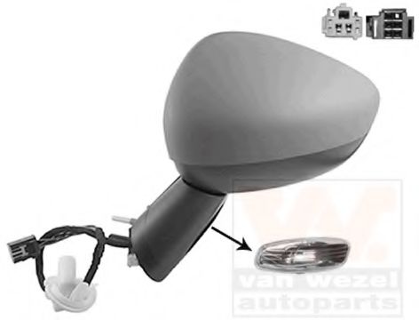 VAN WEZEL 0954807 Наружное зеркало для CITROËN DS4 (CитроËн Дс4) VAN WEZEL 0954807 Наружное зеркало для CITROËN DS4 (CитроËн Дс4)