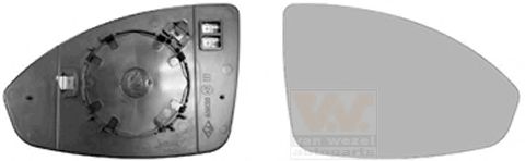 VAN WEZEL 0820838 Зеркальное стекло, наружное зеркало для CHEVROLET CRUZE (Шевроле Круз) VAN WEZEL 0820838 Зеркальное стекло, наружное зеркало для CHEVROLET CRUZE (Шевроле Круз)